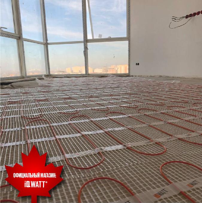 Тонкий самоклеящийся греющий мат IQ FLOOR MAT 150 Вт/м.кв - 10м²